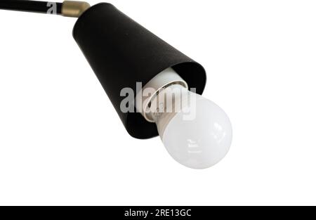light bulb in a plafond isolated on white background Stock Photo