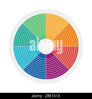 Rainbow circular color spectrum vector design element Stock Vector