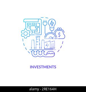 2D investments concept linear icon Stock Vector