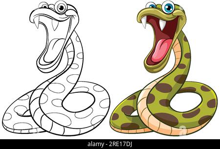 Dot to Dot Snake Animal Coloring Page for Kids Stock Vector Image & Art ...
