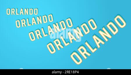 Orlando repeat word message Stock Vector