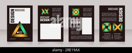 Agribusiness blank brochure design Stock Vector