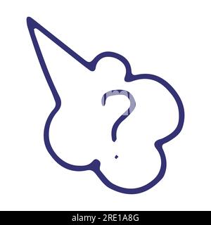 Speech cloud and question mark vector design element Stock Vector