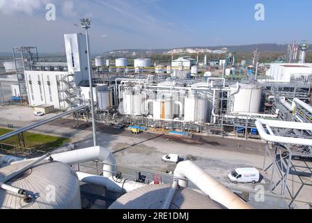 The Tereos plant, mainly dedicated to the production of bioethanol, in Lillebonne (northern France). Stock Photo