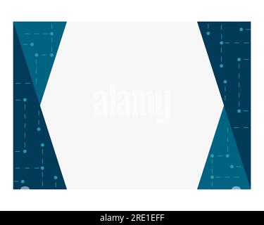 Lines and dots blue frame brochure element design Stock Vector