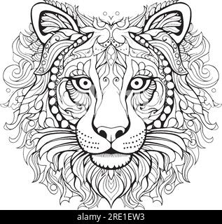 coloring pages for kid and aduults Stock Vector