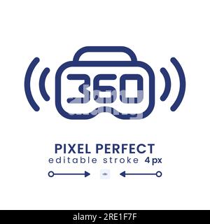 360 live streaming linear desktop icon Stock Vector