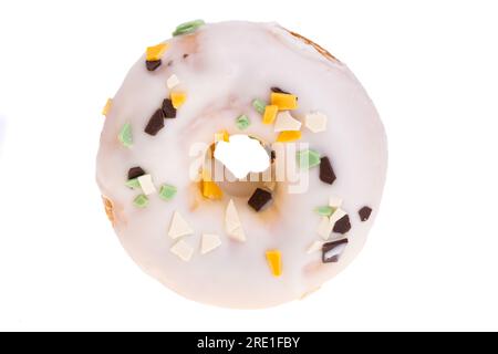 donuts in glaze isolated on white background Stock Photo - Alamy