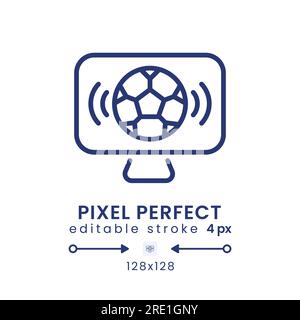 Sports streaming linear desktop icon Stock Vector