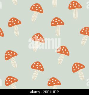 VEGETABLE MUSHROOM SEAMLESS PATTERN FOR CLOTHS AND TEXTILE AND CAN BE USE IN ANY KIDS WEAR DESIGN VECTOR Stock Vector