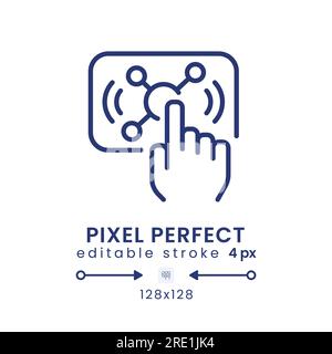 Interactive live streaming linear desktop icon Stock Vector