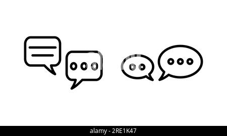 Chat icon vector. Chat Icon in trendy flat style isolated. Speech bubble symbol Stock Vector