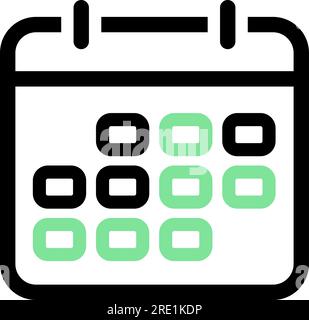 Line icon of tear-off calendar as meeting reminder Stock Vector