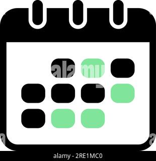 Flat icon of tear-off calendar as meeting reminder Stock Vector