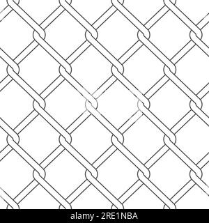 Seamless pattern with mesh netting. Vector black and white background on white. Stock Vector