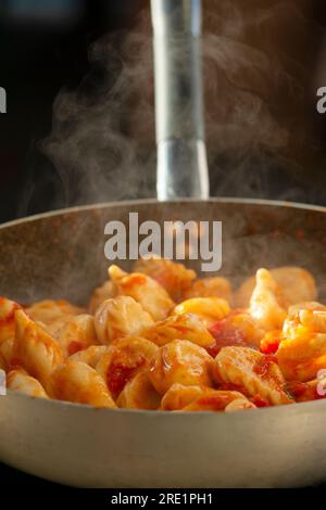 Italy, Street Food Festival, Preparation Sardinia Dish Culurgiones Stock Photo