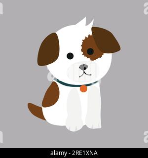 Vector image of a cute dog with spots. Stock Vector