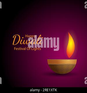 happy diwali banner background. festival of lights banner design. vector illustration Stock Vector