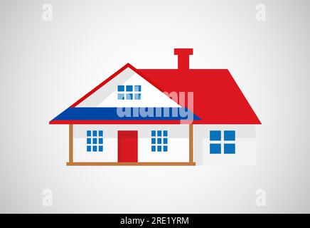 House or home design template vector illustration. Logo for real estate business or company Stock Vector