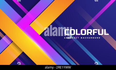 abstract futuristic background with overlapping colorful stripes. vector illustration Stock Vector