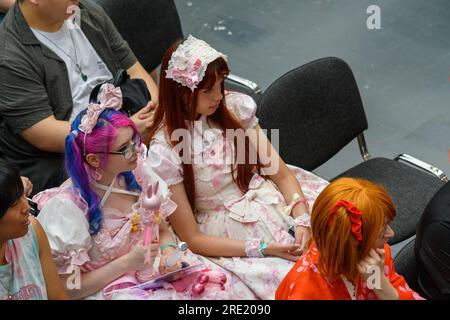 London, UK, 21st July 2023, Hyper Japan is an annual festival held in London that celebrates Japanese culture and lifestyle. The festival offered a variety of Japanese-related activities, performances, and exhibits that covered a wide range of topics from traditional arts and food to modern pop culture and technology., Andrew Lalchan Photography/Alamy Live News Stock Photo