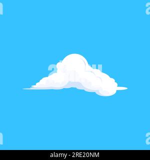 Fluffy cloud over blue sky vector illustration Stock Vector