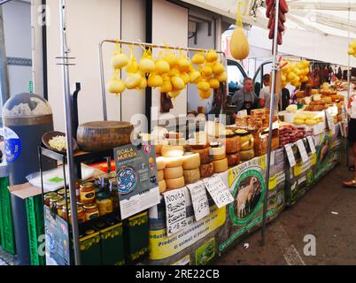 Street market in Palau, Sardinia, Italy Stock Photo