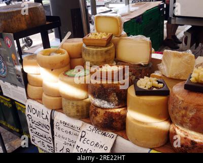 Street market in Palau, Sardinia, Italy Stock Photo