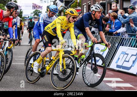 BOXMEER - Jonas Vingegaard in action during the criterium Days after the Tour, the first cycling criterium after the Tour de France. ANP VINCENT JANNINK Stock Photo