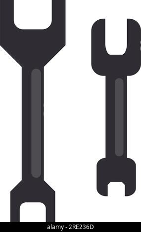 Two spanners illustration Stock Vector