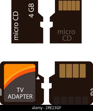 Transferring memory cards illustration Stock Vector