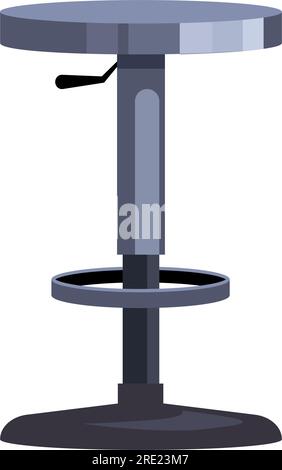 Plastic bar chair flat icon Stock Vector