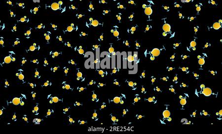 Endless seamless pattern of beautiful glass glasses with tasty alcoholic cocktails with ice and straws with lemons for a party on a black background. Stock Vector
