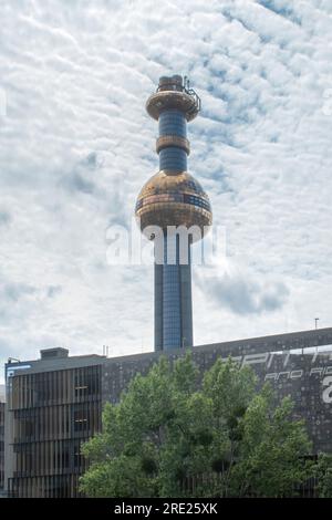 Vienna, Austria, 13 july 2023. The spittelau waste incineration factory hundertwassers iconic creation in vienna, blending art, sustainability, and fu Stock Photo