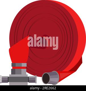 Red firehose illustration Stock Vector