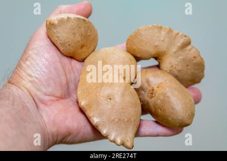 Edible bulb of the plant (Dioscorea bulbifera) originally from Africa and known as 'cará moela' Stock Photo