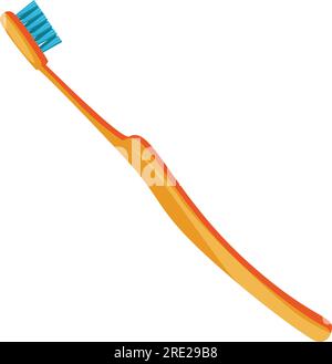 Orange toothbrush illustration Stock Vector