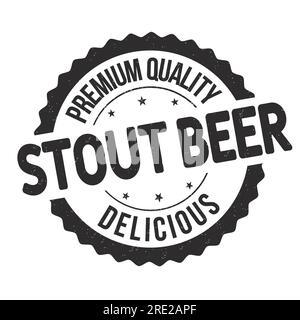 Stout beer grunge rubber stamp on white background, vector illustration Stock Vector