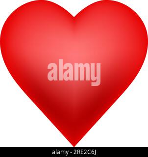 Red gradient heart vector illustration Stock Vector