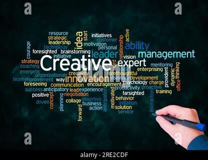 Word Cloud with CREATIVE concept create with text only. Stock Photo