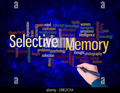 Word Cloud with SELECTIVE MEMORY concept create with text only. Stock Photo