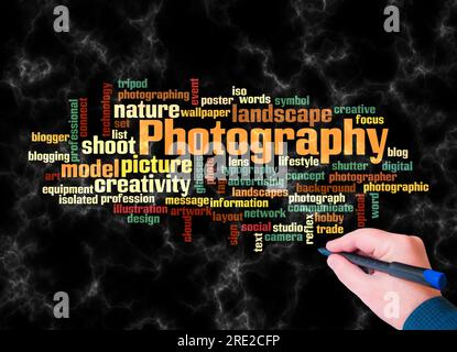 Word Cloud with PHOTOGRAPHY concept create with text only. Stock Photo