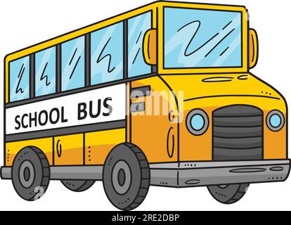 Premium Vector | School bus with school concept flat vector cartoon design