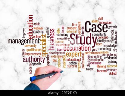 Word Cloud with CASE STUDY concept create with text only. Stock Photo