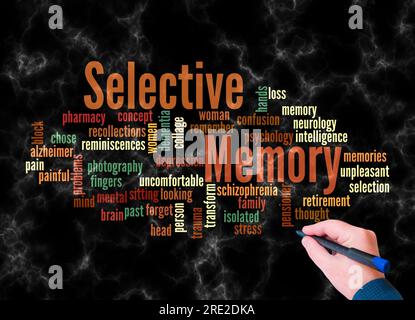 Word Cloud with SELECTIVE MEMORY concept create with text only. Stock Photo
