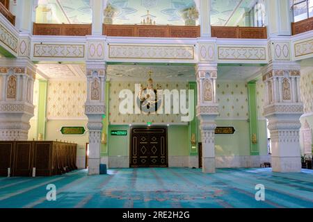 Kazakhstan, Almaty. Baiken Mosque Interior. Stock Photo