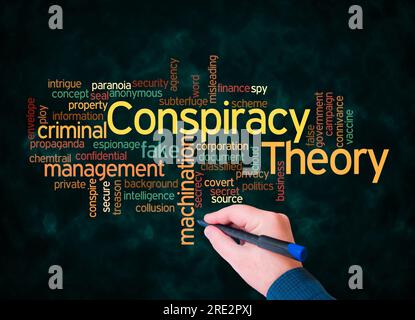 Word Cloud with CONSPIRACY THEORY concept create with text only. Stock Photo