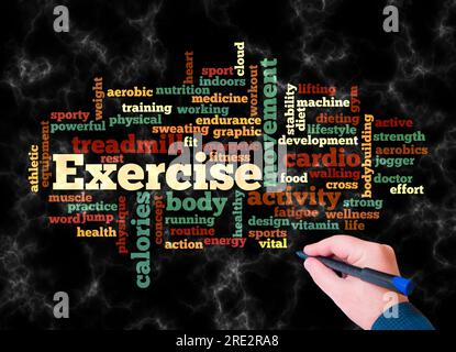 Aerobic exercise word cloud concept Stock Photo - Alamy