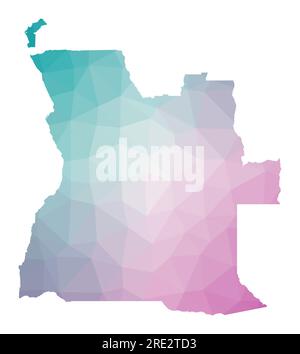 Vector low poly map of Angola Stock Vector Image & Art - Alamy