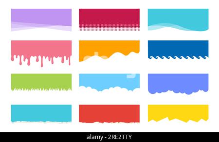 Set of colorful header dividers Stock Vector